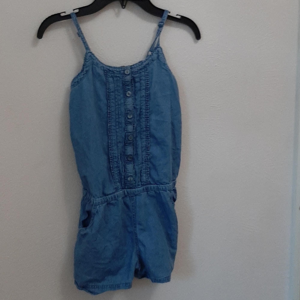 Blue jean romper/overalls